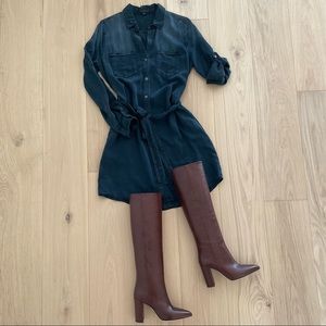 Velvet Heart Denim Button Up Dress